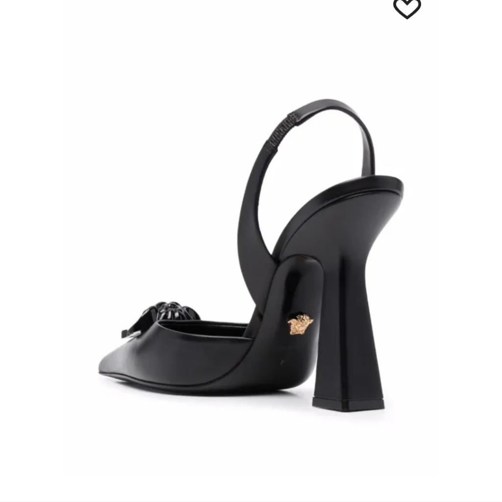 Black Versace Medusa Head Pumps